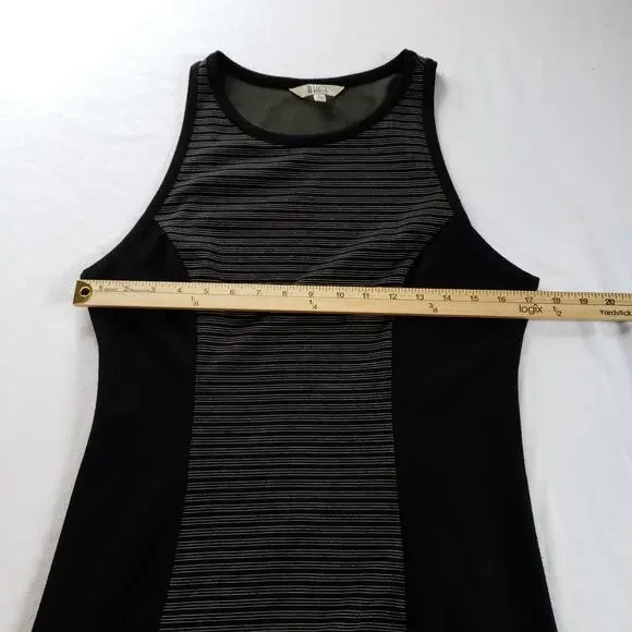BB Dakota Dress Bodycon Womens Large Black Gray Striped Sleeveless Style BE25803 - Picture 2 of 11